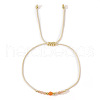 Natural Carnelian Braided Bead Bracelets ZQ6414-1-1