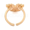 Christmas Theme Alloy Enamel Open Cuff Ring RJEW-C106-02B-KCG-3