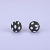 Printed Round Silicone Focal Beads SI-JX0056A-47-1