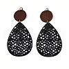 Teardrop Leather Pendants FIND-N007-02B-03-1