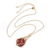 Crystal Stone Cage Pendant Necklaces NJEW-JN04766-02-2