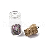 Glass Wishing Bottle Pendant Decorations GLAA-XCP0001-59-2