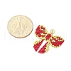 Handmade Glass Seed Beaded Bowknot Pendants PALLOY-MZ00615-02-4
