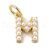Rack Plating Brass with ABS Plastic Imitation Pearl Charms KK-B092-30M-G-1