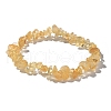 Chips Natural Citrine(Dyed & Heated) Beaded Stretch Bracelets BJEW-JB01826-08-2
