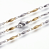 304 Stainless Steel Chain Necklaces STAS-P164-22GP-2