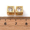 Brass Micro Pave Cubic Zirconia Beads KK-F898-10G-3
