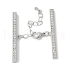 Brass Cubic Zirconia Chain Extender KK-F893-01P-1