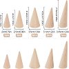 Fingerinspire 10Pcs 5 Style Wooden Ring Displays RDIS-FG0001-18-2