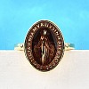 Brass Enamel Adjustable Cuff Rings RJEW-G349-01G-5