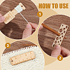BENECREAT 1Sets Blanched Almond Wood Keychains KEYC-BC0001-19-4