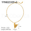 Textured Heart 304 Stainless Steel Pendant Necklaces for Women FS-WG7D1EE-03-1