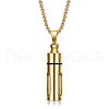 316L Surgical Stainless Steel Urn Ashes Pendants BOTT-PW0001-003A-G-1