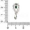 Brass Micro Pave Cubic Zirconia Pinch Bails KK-L229-027P-3
