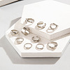 10Pcs Alloy Finger Rings Sets WG7802C-30-2