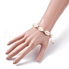 Heart & Polymer Clay Heishi Beads Stretch Bracelets Set BJEW-TA00044-6