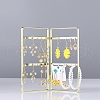 Foldable Iron Screen Earring Stands PW-WG65360-01-1