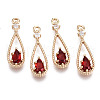 Brass Micro Pave Cubic Zirconia Pendants KK-R111-003-A02-1