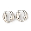 Brass Hoop Earrings for Women EJEW-U041-09P-4