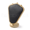 Bust Shaped Microfiber & Wood Jewelry Necklace Display Stands NDIS-H042-03A-1