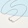 925 Sterling Silver Micro Pave Clear Micro Pave Cubic Zirconia Multi Heart Pendant Necklaces for Women NJEW-D315-01P-2