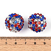 Round Resin Rhinestone Beads OACR-T028-66A-3