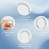 SOFPLATE 24Pcs 6 Styles Zinc Alloy Spring Gate Rings FIND-SP0001-11-6
