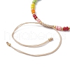 Colorful Glass Seed & Brass Braided Bead Bracelet BJEW-JB10138-01-4