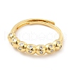 Rack Plating Brass Micro Pave Clear Cubic Zirconia Rings RJEW-E064-13G-2