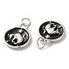 304 Stainless Steel Enamel Pendants STAS-A080-43P-02-2