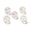 UV Plating Rainbow Iridescent Transparent Acrylic Beads OACR-A014-A01-2