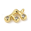 Rack Plating Brass Micro Pave Cubic Zirconia Pendants KK-A200-24G-F-2