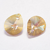 Faceted Glass Rhinestone Pendants RGLA-F053-B-223PS-2