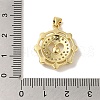 Rack Plating Brass Micro Pave Clear Cubic Zirconia Pendants KK-P267-04B-G-3