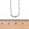 2MM 304 Stainless Steel Textured Dapped Chain Necklaces NJEW-T016-14P-5