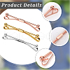 Gorgecraft 6Pcs 6 Styles Brass Tie Clips for Men FIND-GF0006-84-6