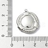 304 Stainless Steel Pendant Cabochon Settings STAS-L022-339P-04-3