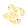 Brass Heart Open Cuff Rings RJEW-Q781-13G-1