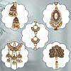 ANATTASOUL 8 Pairs 8 Style Zinc Alloy Dangle Stud Earrings for Women EJEW-AN0003-16-6