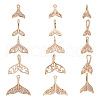 ARRICRAFT 10Pcs 5 Styles Brass Micro Pave Clear Cubic Zirconia Pendants FIND-AR0004-45-1