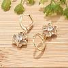 Brass Micro Pave Clear Cubic Zirconia Hoop Earrings for Women EJEW-G428-24G-01-3