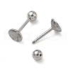 304 Stainless Steel Stud Earring Findings STAS-U056-04B-P-2