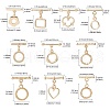 10Pcs 10 Styles Rack Plating Brass Toggle Clasps KK-CJ0002-04-2