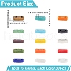 450Pcs 15 Colors 2-Hole Glass Seed Beads SEED-FH0001-07A-3