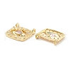 Rack Plating Brass Cubic Zirconia Pendants KK-D073-25G-04-2