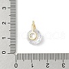 Rotatable Brass Micro Pave Cubic Zirconia Pendants KK-E791-18G-3