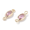 Brass Glass Connector Charms KK-C077-07G-02-2
