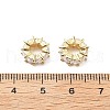 Flat Round Brass Micro Pave Clear Cubic Zirconia European Beads KK-L237-015G-3