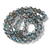 Electroplate Transparent Glass Beads Strands EGLA-I019-HP01-3