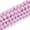 Transparent Baking Painted Glass Beads Strands DGLA-N009-10mm-02-2